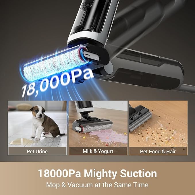 dreame H14 Cordless Vacuum Mop, 180° Lie-Flat Wet Dry Vacuum cleaner, 140°F
