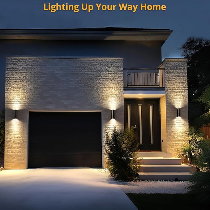 wowlite Modern Outdoor Wall Lights, Up and Down Lights Wall Mount Cylinder (2...