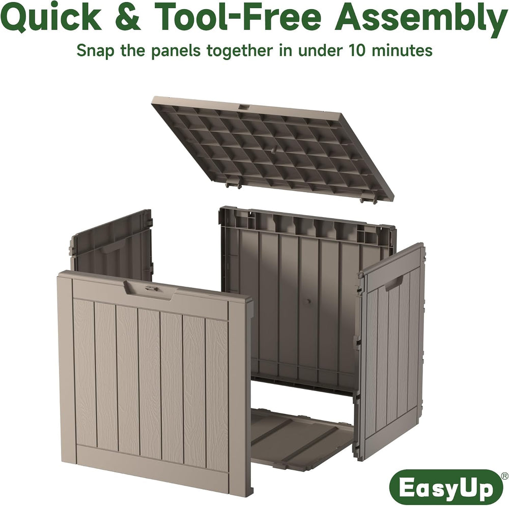 EasyUp 30 Gal Outdoor Storage Box Waterproof UV Resistant Deck Box
