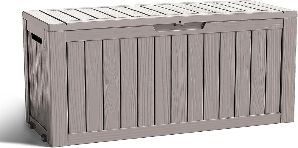 ROJIK Outdoor Storage Housing Deck Box - Waterproof Patio Furniture, Garden T...
