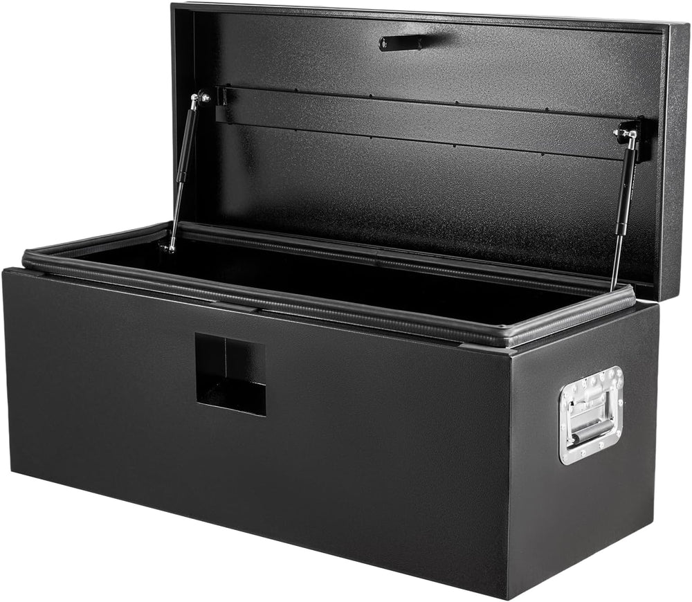 Garvee Black Steel Truck Bed Tool Box, Trailer Tongue Box, Truck Storage Orga...