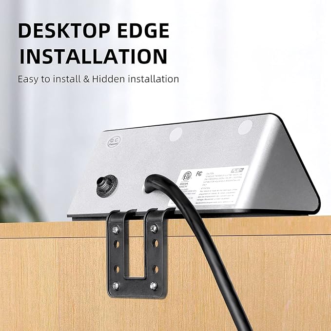 Emerising 2-Pack Desk Edge Mount Power Strips