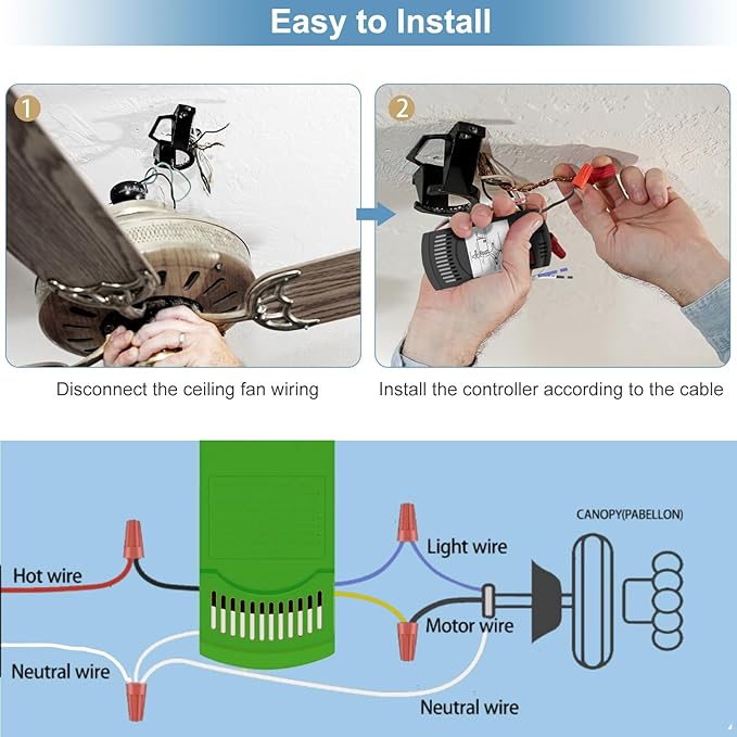 99770 Ceiling Fan Remote Control Kit Replacement