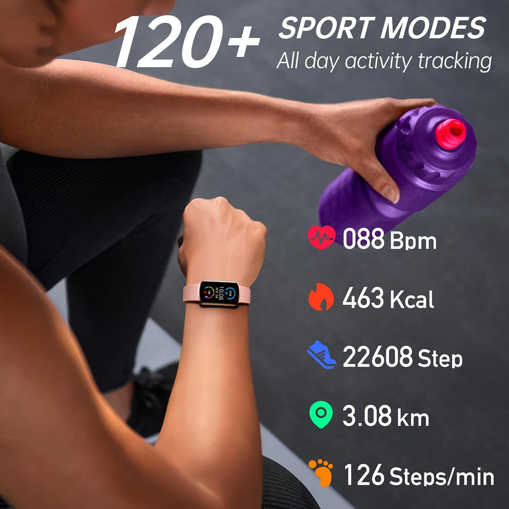 Health Fitness Tracker with 24/7 Heart Rate, Smart Watch with Blood Pressure ...