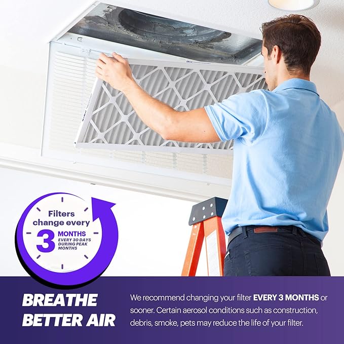 BNX TruFilter 20x25x1 Air Filter MERV 8 (6-Pack)