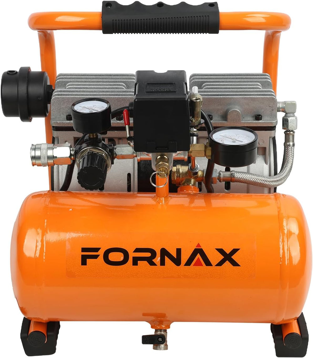 FORNAX Ultra Quiet Air Compressor, 1.3Gallon, 1HP, 65dB Silent Oil-Free Porta...