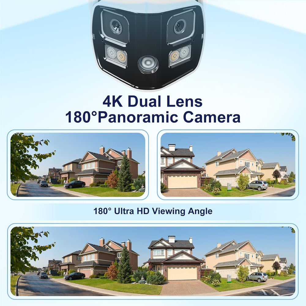 Anpviz 4K 8MP Dual Lens PoE IP Security Camera with 180° Panoramic Angle