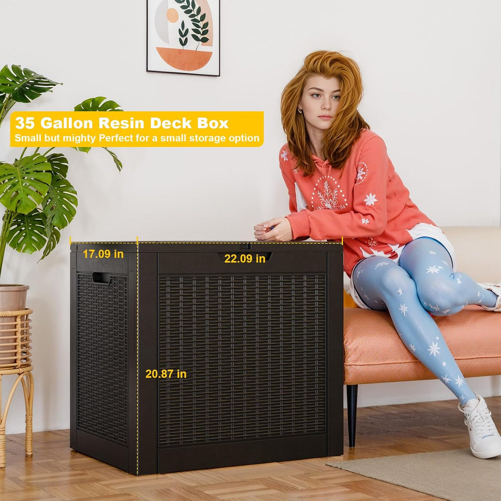 Deck Box Large Outdoor Storage for Patio Furniture, Outdoor Cushions, Garden ...