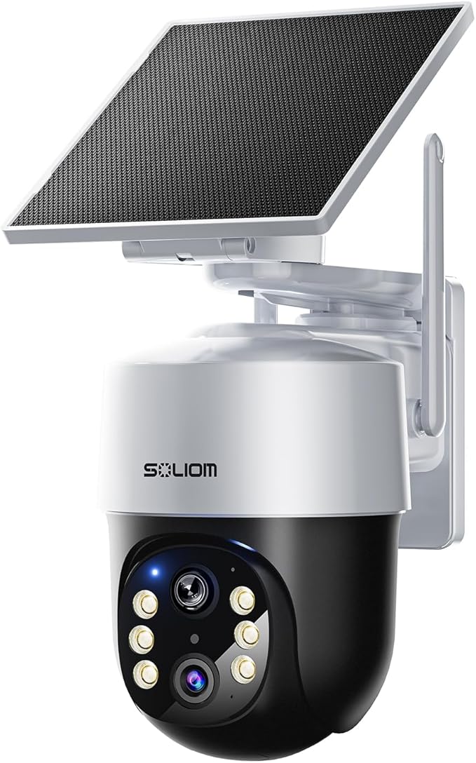 SOLIOM- True 8MP HD Security Cameras Outdoor Wireless, Add-On Camera, Solar