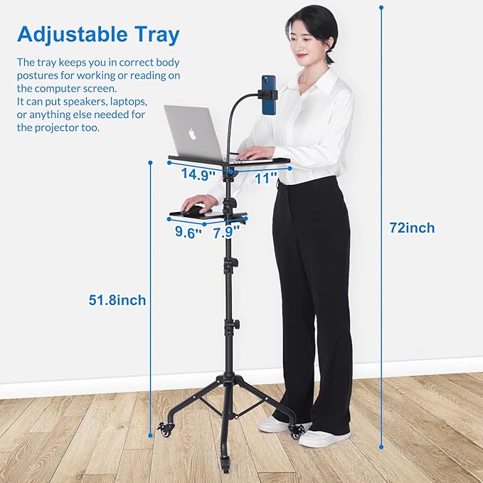 Tossbiss Laptop Tripod on Wheels