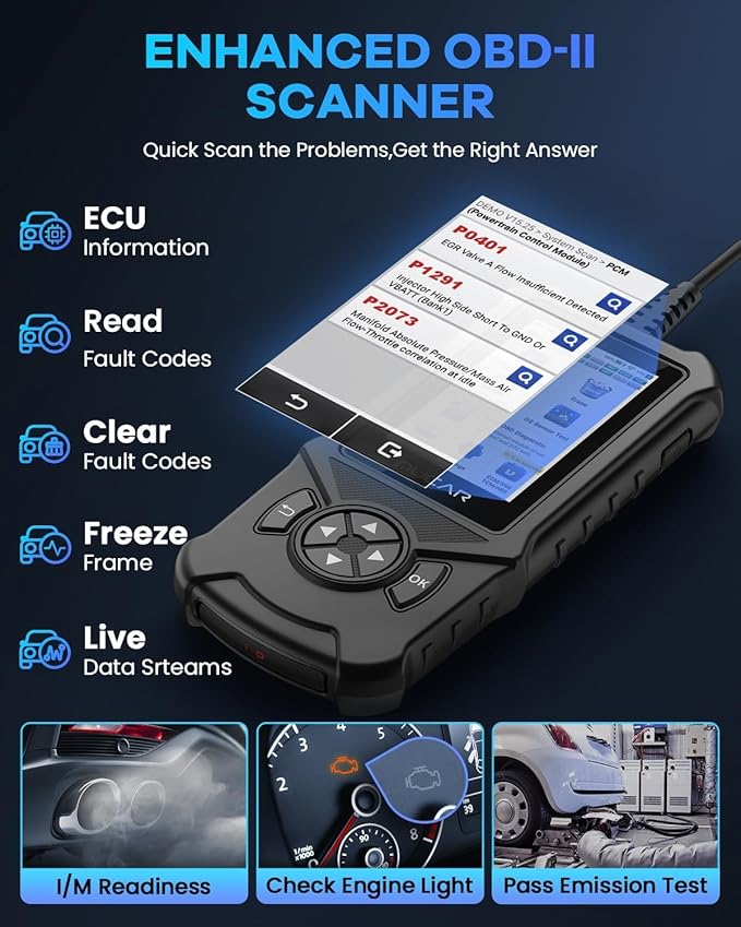 MUCAR CDE900 OBD2 Scanner, Check Engine System Car Code Reader, Automotive