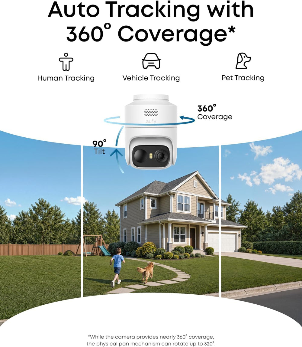 eufy Security eufyCam C37 2-Cam Kit, 360° Pan&Tilt Auto Tracking