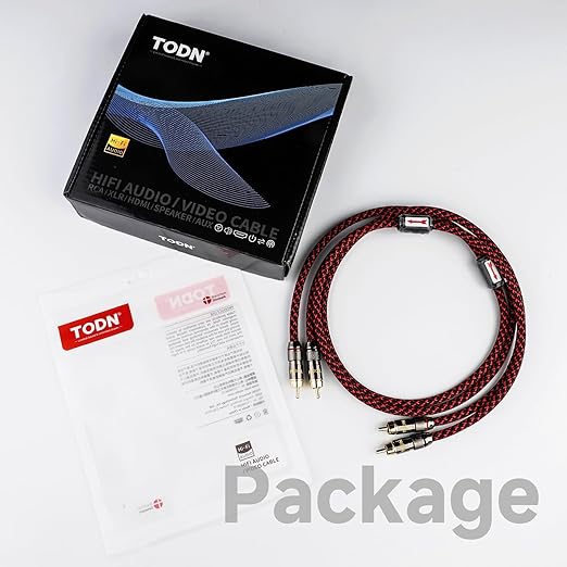TODN Shielded RCA Audio Cables Audiophile Male to Male OFC RCA Stereo Cable