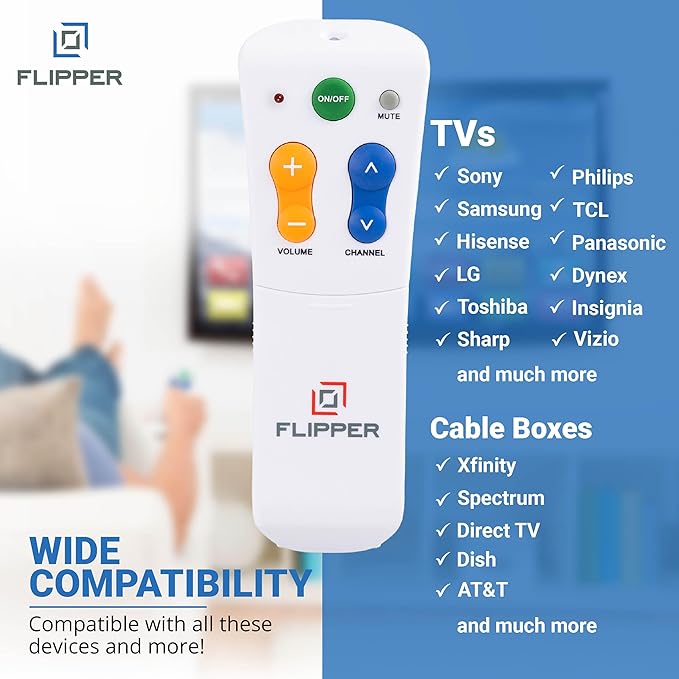 Flipper Big Button Universal TV Remote