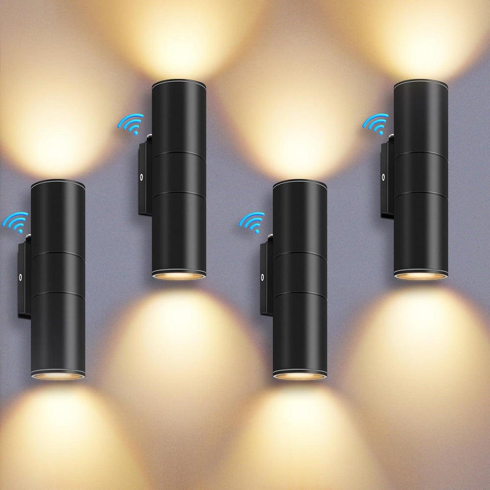 RIDALUX Dusk to Dawn Outdoor Light Fixtures: 4 Pack IP65 Waterproof Exterior