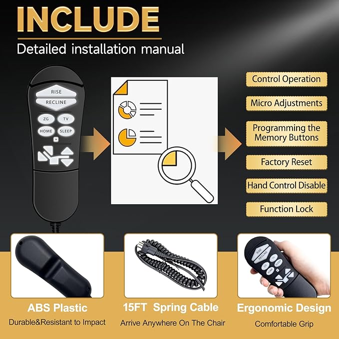 ZKAD-5 5 Pin Lift Chair Remote Only Fit