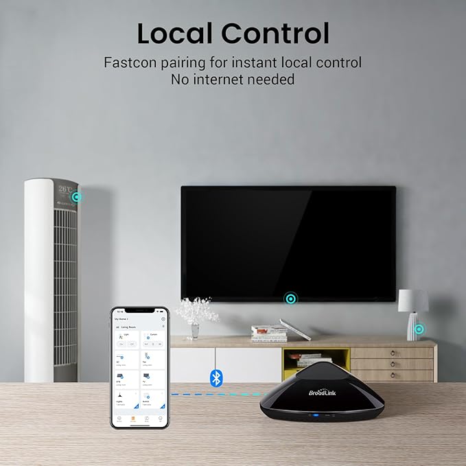BroadLink Universal IR/RF Remote RM MAX, Wi-Fi & BLE Smart Hub