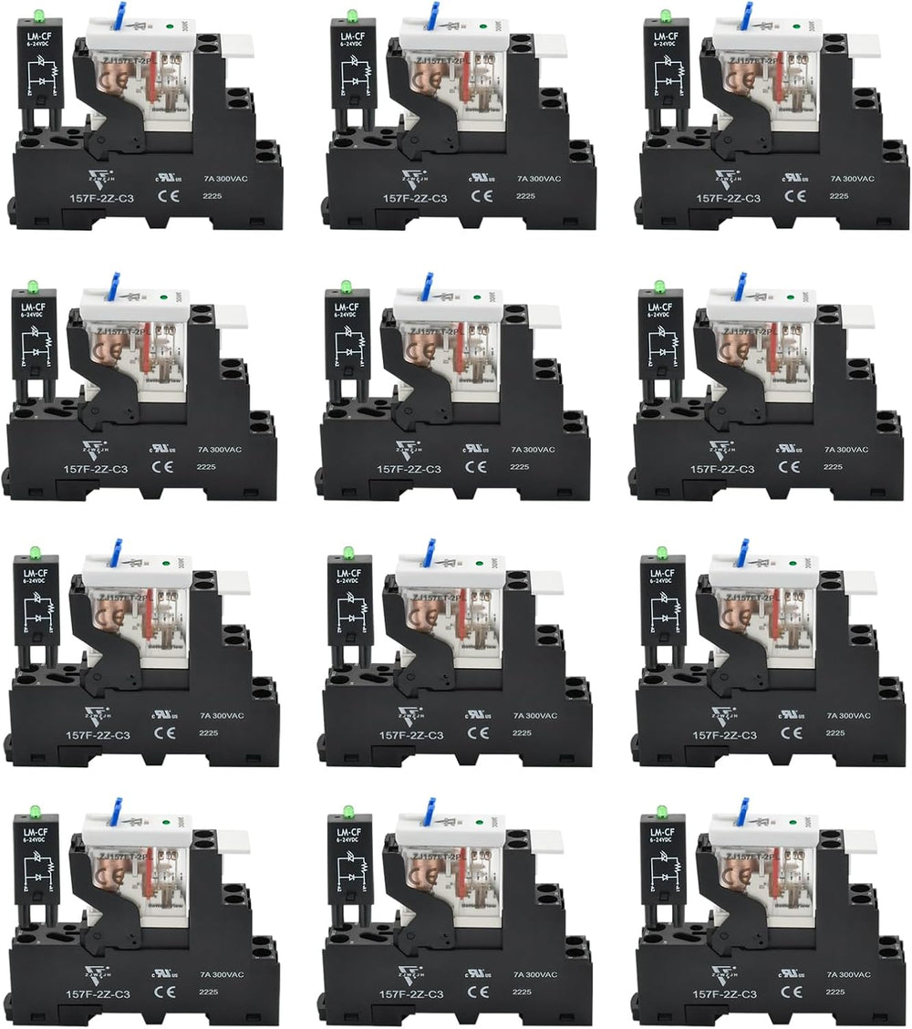 12 Pcs 8Amp Mini Relay Switch UL Listed DPDT
