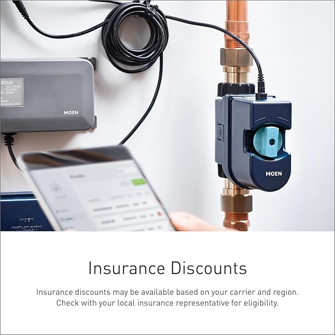 Moen Flo Smart Water Monitor and Automatic Shutoff Sensor, Wi-Fi Connected
