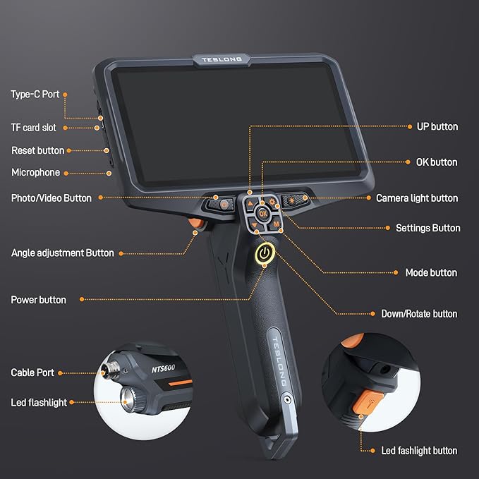 Teslong Ultra-Thin 3.9mm Industrial Endoscope