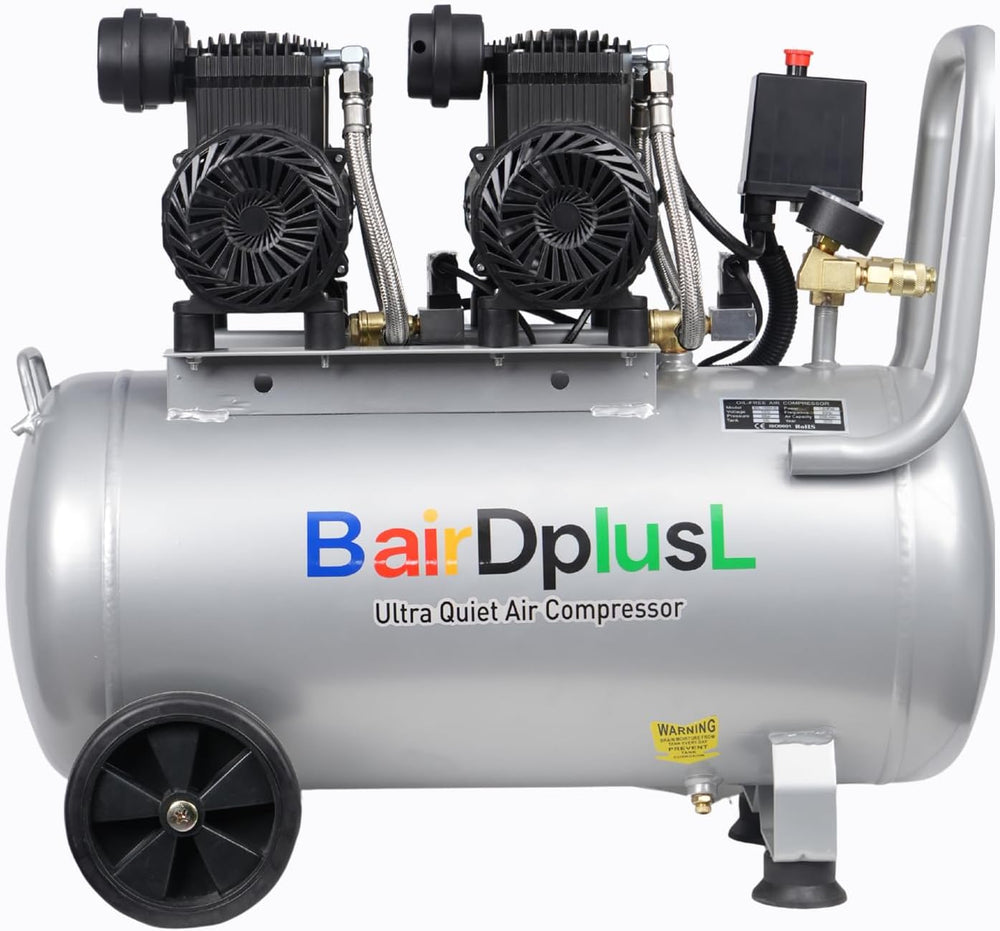 BairDplusL 14.5 Gallon Ultra Quiet Air Compressor 110V/60Hz 1.5HP 8.8CFM MAX ...