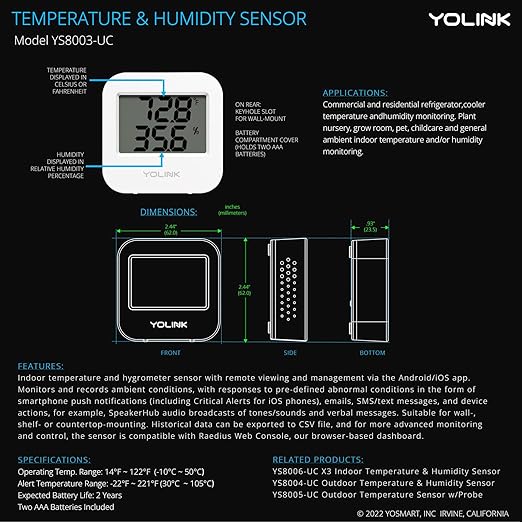 YoLink SpeakerHub & Two Temp/Humidity Sensors Starter Kit – Audio Hub Pla...