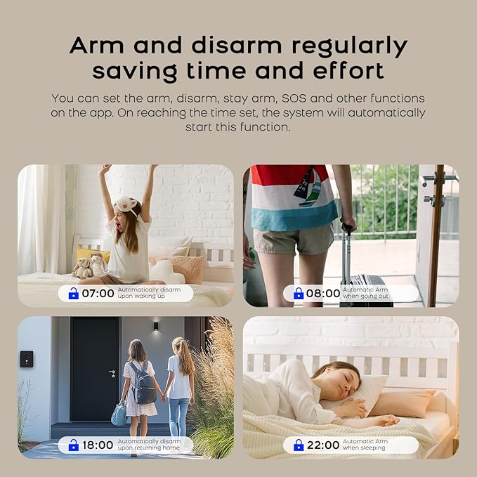 PGST WiFi Alarm System for Home Security, DIY Door Alarm Sensors, Tuya App
