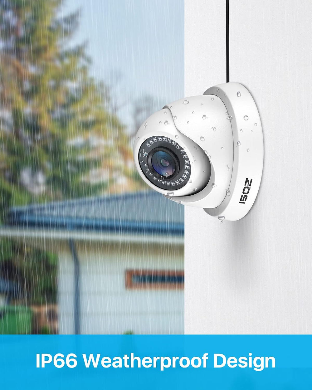 ZOSI 4 Pack 1080P Security Cameras,Night Vision,2MP Outdoor Indoor CCTV White...