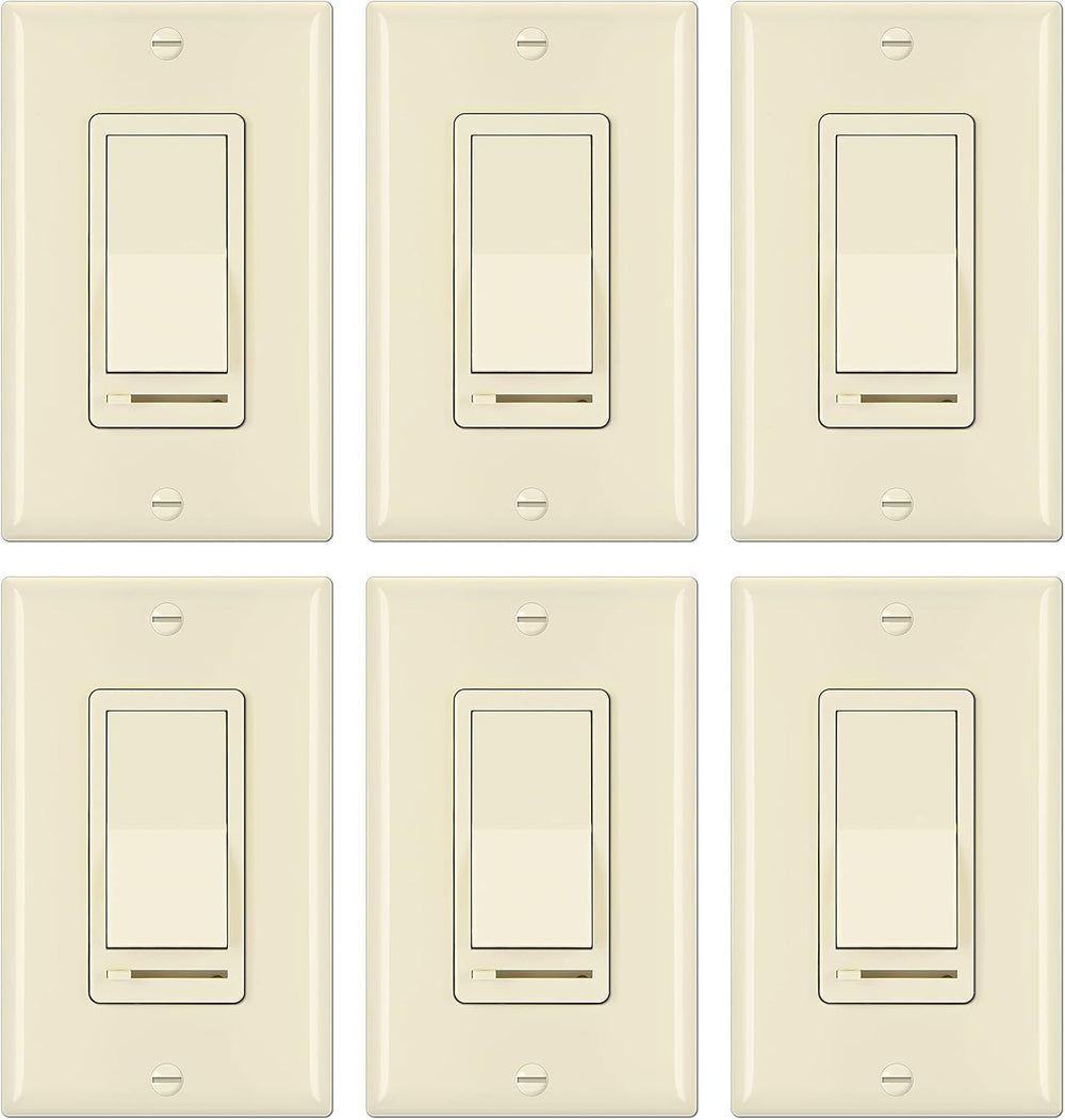 BESTTEN 6 Pack Dimmer Wall Light Switch, Compatible