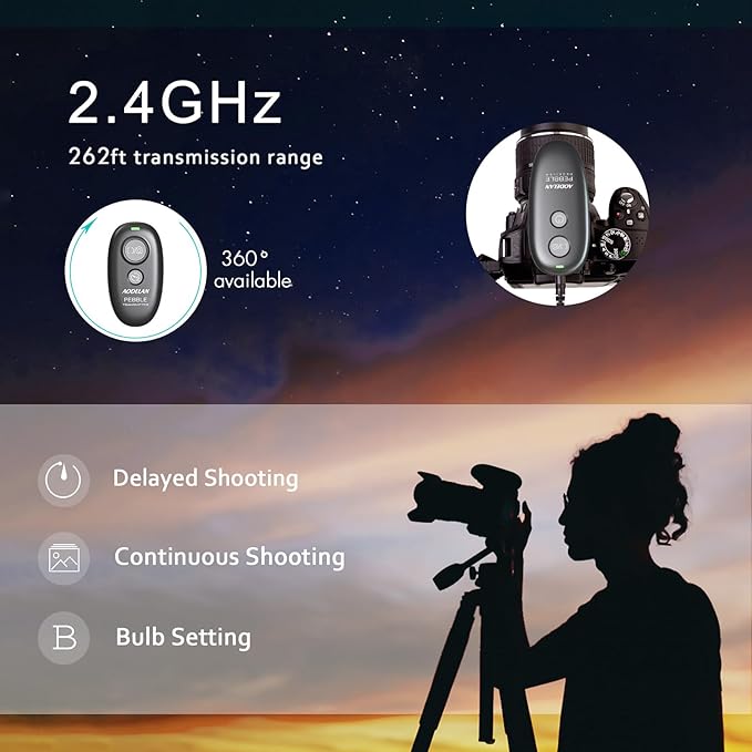 AODELAN Wireless Camera Shutter Release Remote Control