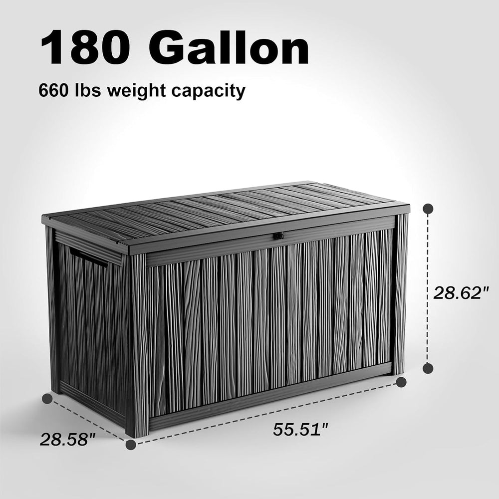 DRATO 200 Gallon Deck Boxes Outdoor Waterproof, Lockable Outdoor Storage Box ...