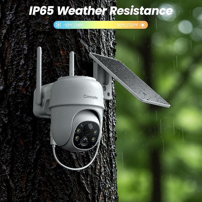 2K Cameras for Home Security-2.4G WiFi Outdoor Camera Wireless Solar/Battery ...