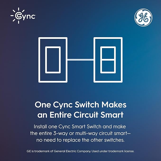 GE Cync Keypad Dimmer Smart Switch, Highly Customizable Dimmer Switch,