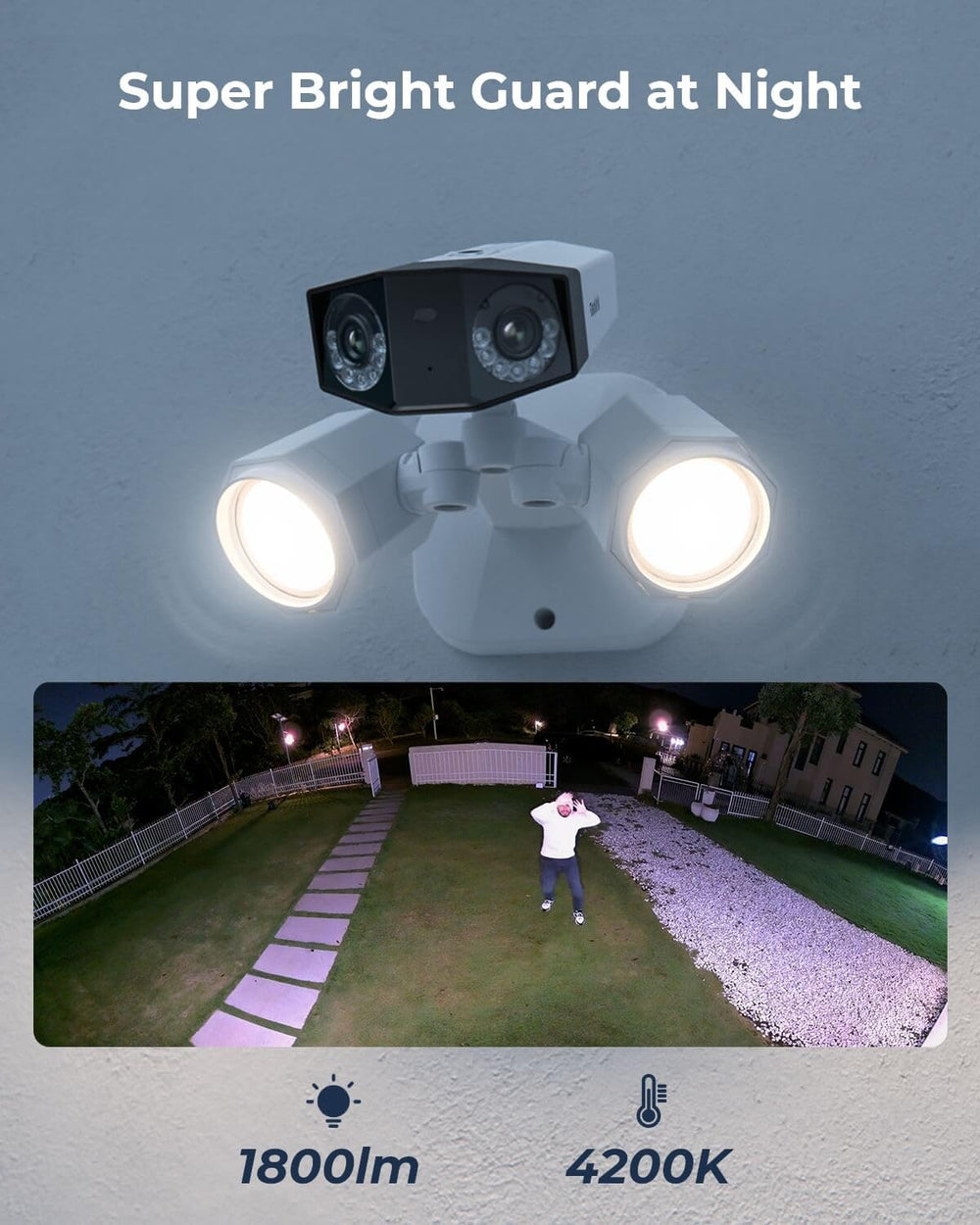 REOLINK 4K PoE Security Camera Duo Floodlight PoE, 180° Ultra-Wide Angle