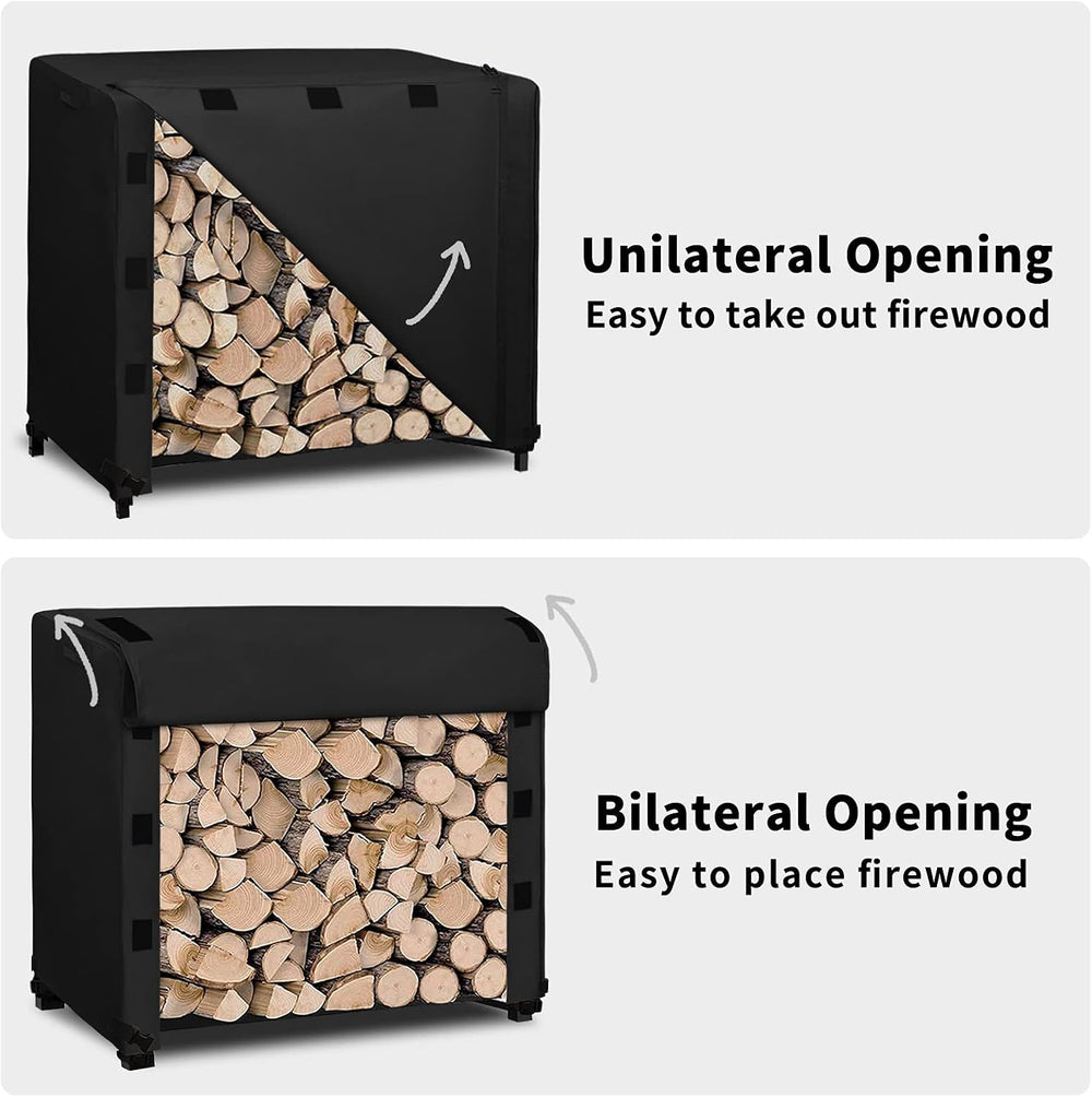 Easy-Going 4 Feet Outdoor Log Rack Cover Waterproof Weatherproof Firewood Cov...