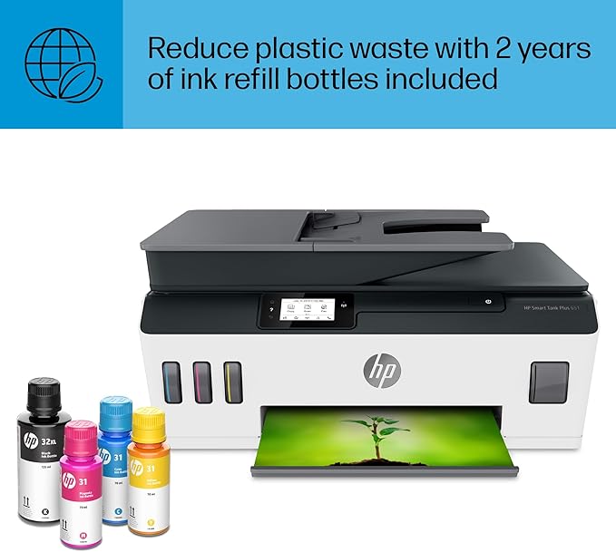 HP Smart Tank Plus 651 Wireless All-in-One Printer, Ink Tank Printer-for-Home