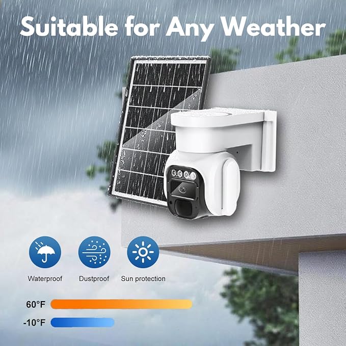 4G LTE Cellular Security Camera Wireless Outdoor,No Wifi Solar Powered Outside