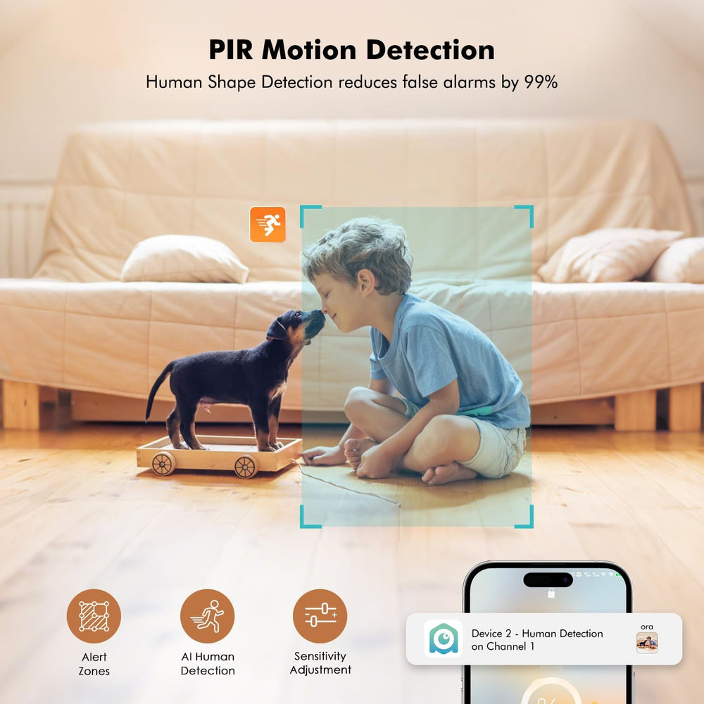 Battery Powered Indoor Camera Wireless for Home Monitoring