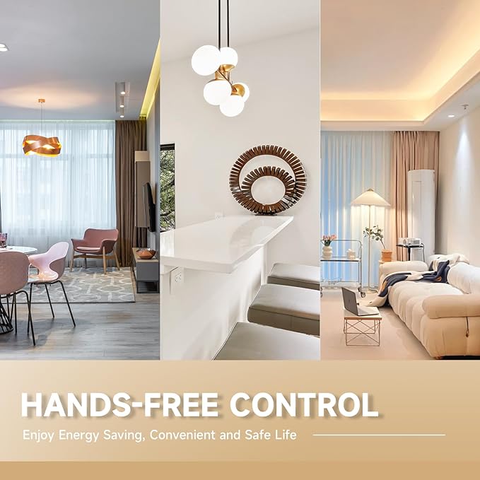 ECOELER 4Pack in-Wall PIR Motion Sensor Light Switch, Single Pole Motion