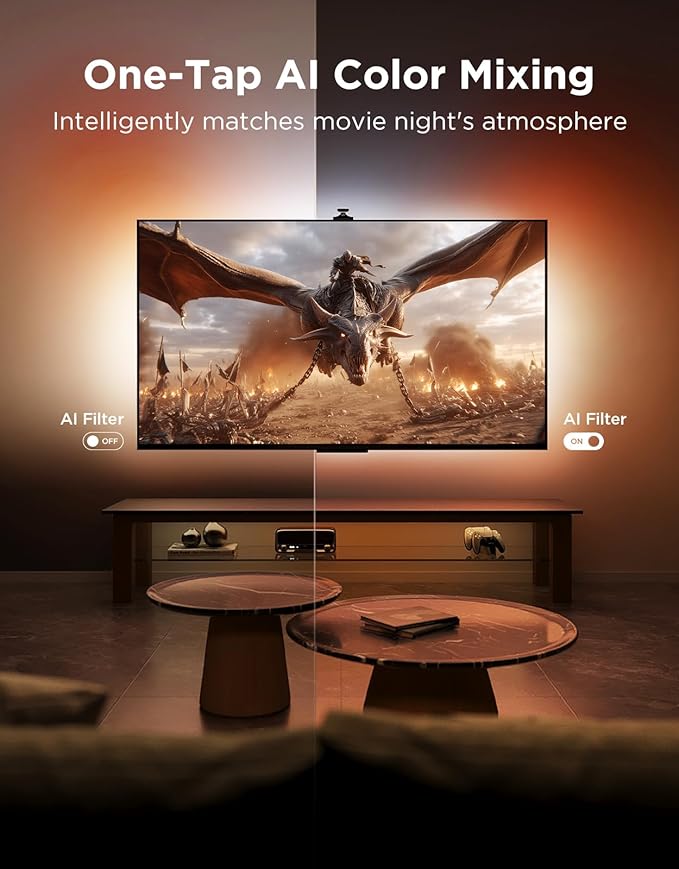 Govee TV Backlight 3 Pro with HDR Triple Camera, 11.8ft 5-in-1 RGBWWIC LED