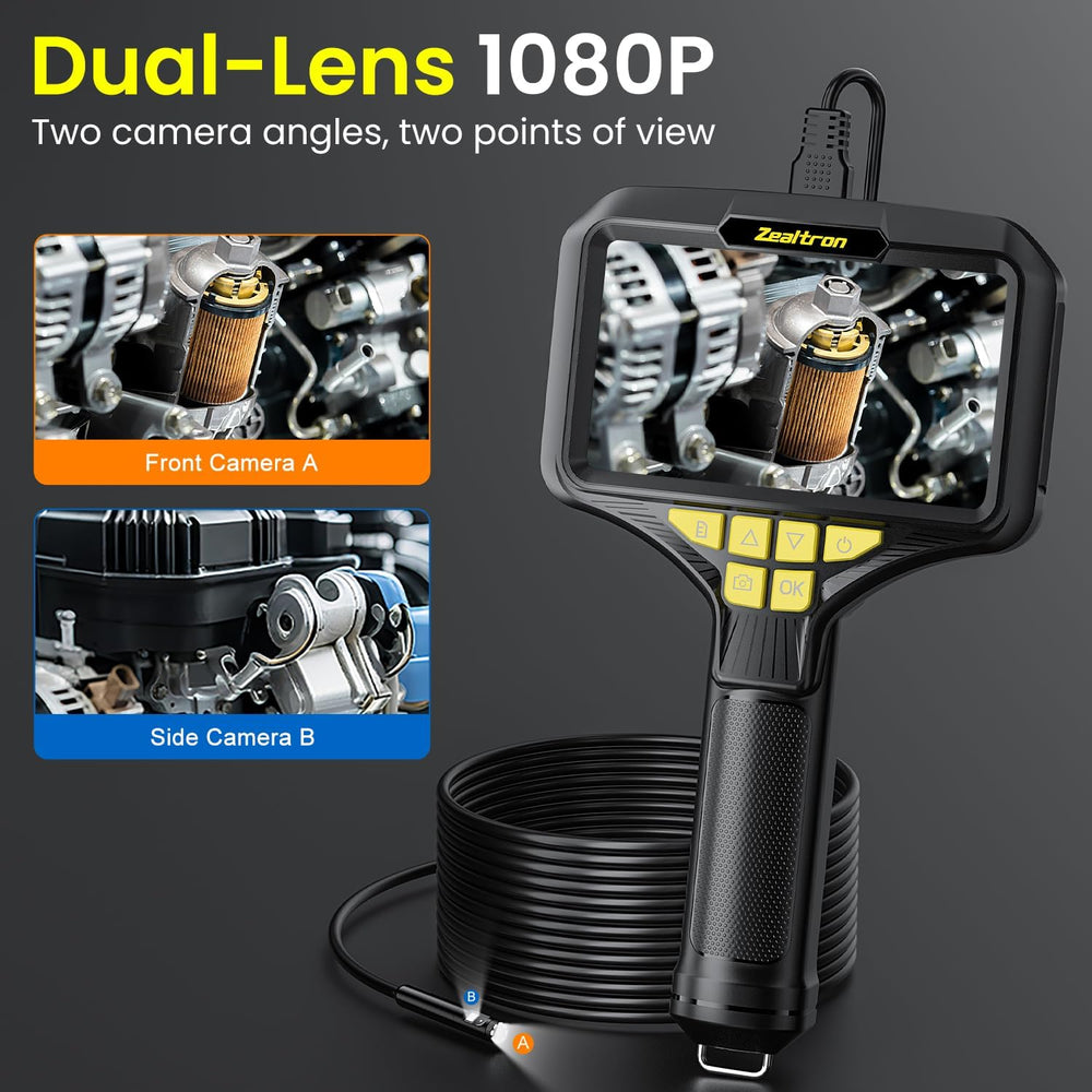 Two-Way Articulating Borescope with Light, 3.9mm Articulating Probe Industria...