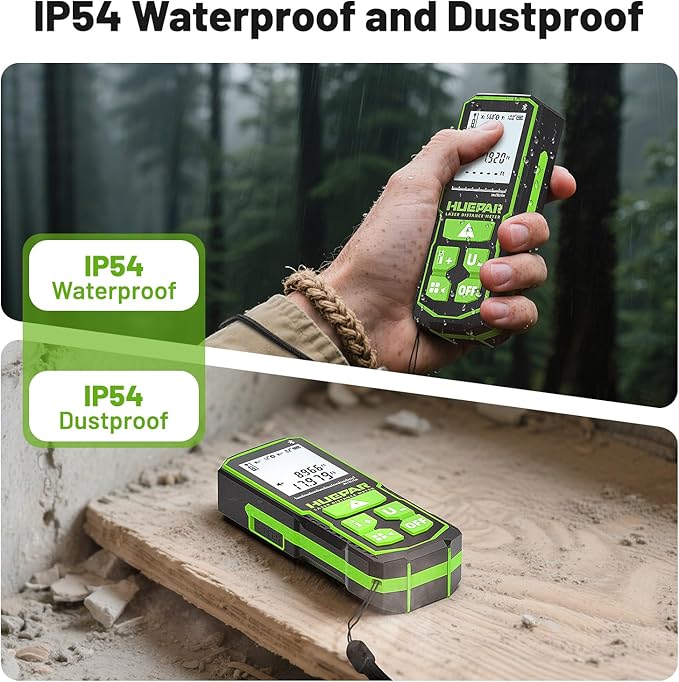 Laser Distance Measure 330Ft. Huepar Digital Rechargeable Laser Measuring Tool
