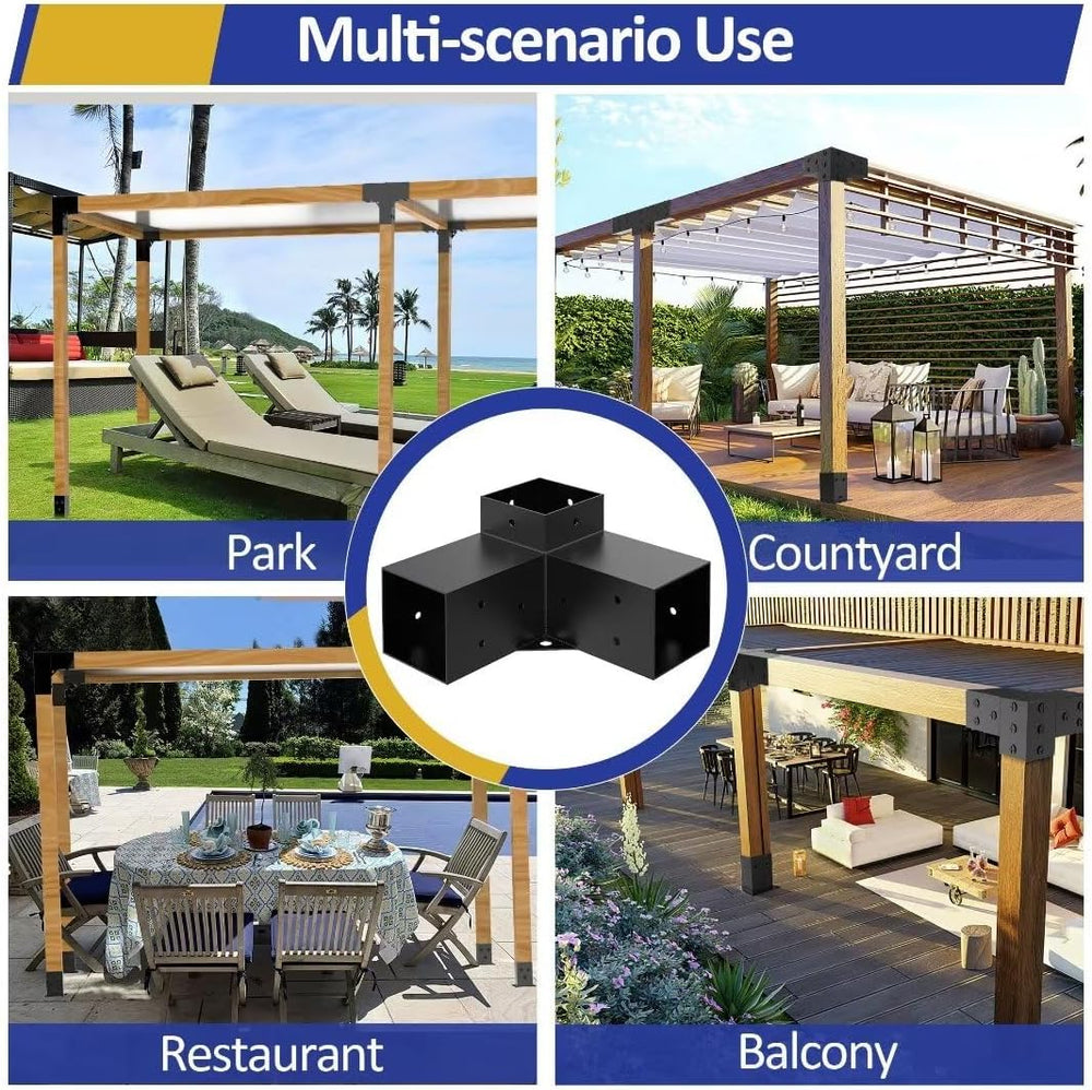 JEXALINE Heavy-Duty Pergola Bracket Kit for 4 x 4 Wood Posts