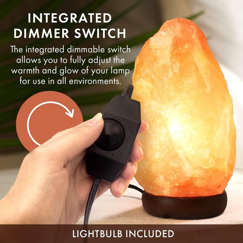 Himalayan Salt Lamp for Bedroom Large 8-10 Inch Pink Salt Rock Lamp with Dimm...
