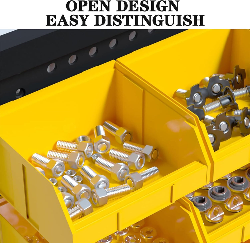 Wall Mounted Storage Bins, 30 Wall Mount Tool Organizer Bins Plastic Parts Ra...