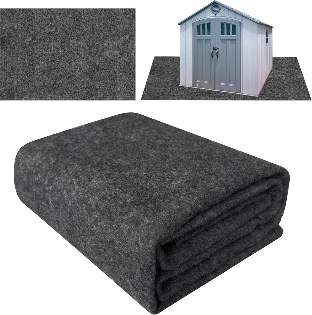 Ogrmar 6x8.2 FT Outdoor Storage Shed Mat Waterproof Tent Floor Mat Gray