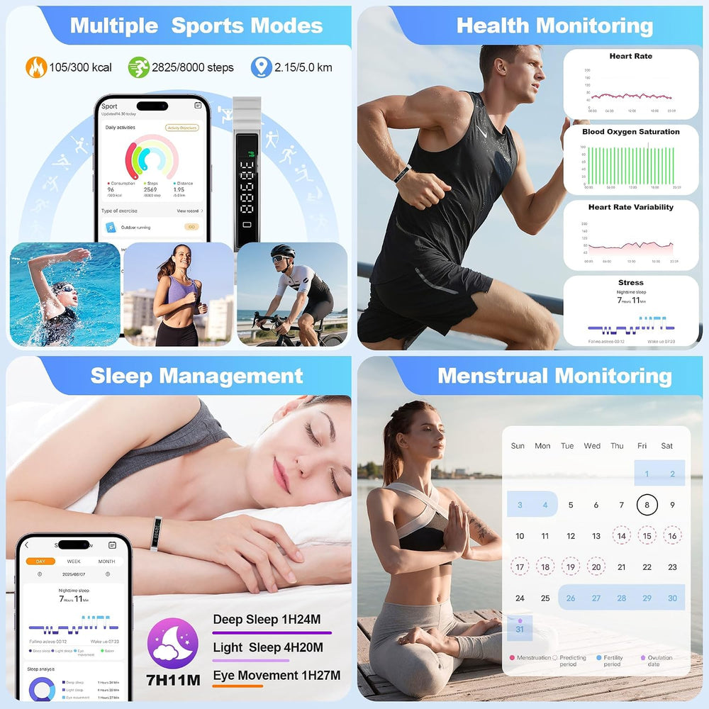 Smart Bracelet for Women & Men, Health Activity & Fitness Tracker