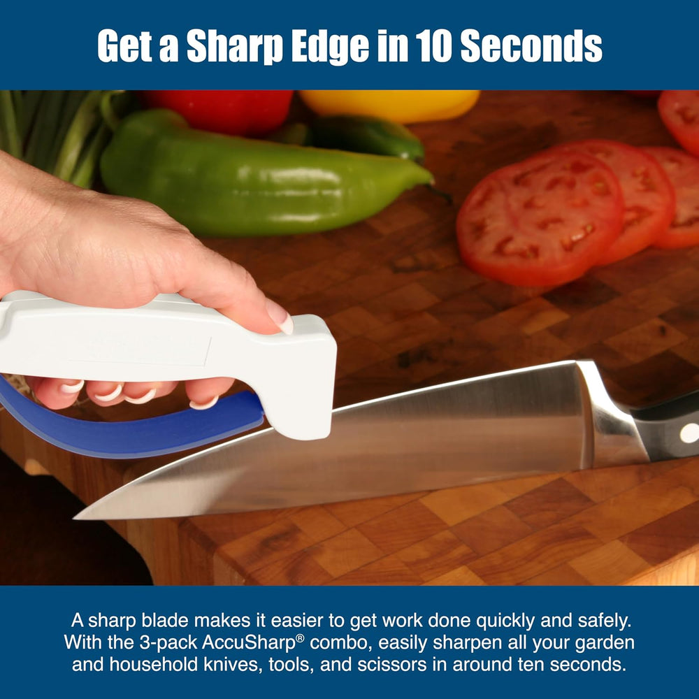 AccuSharp Multi-Pack Hand-Held Carbide Blade Sharpener, Knife, Garden Tool an...