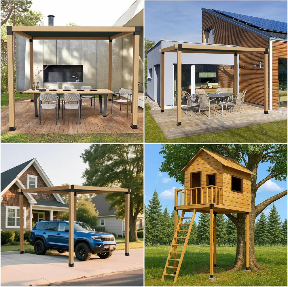 8PCS 4x4 Post Bracket, 4x4 Brackets for pergola kit, Deer Stand, Outdoor Plat...