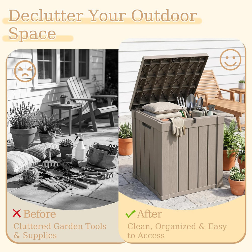 Outdoor Storage Box, 70 Gallon Waterproof Package Delivery Boxes